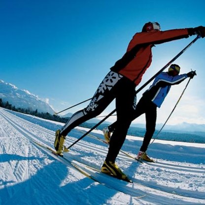 Eine beliebte Wintersportart neben dem Skifahren ist das Langlaufen im Almtal.