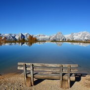 panoramic view of Hinterstoder mountains at Schafkogelsee | © Harald Illmer