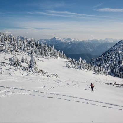 Die Region Hochkar bietet eine wunderschöne Kulisse für Skitourengeher.