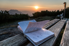 Summit book at the top of the mountain in the hiking region Hochkössen