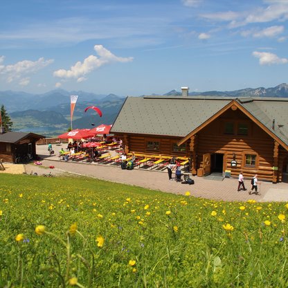 Bärenhütte in the region Kössen in summer