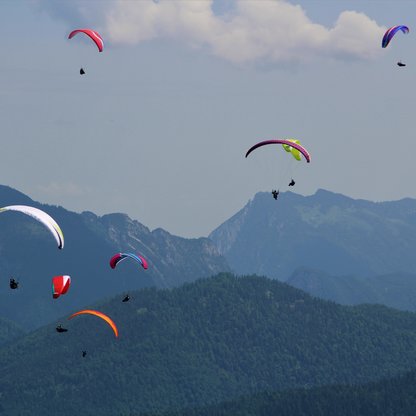 the Hochkössen region is a popular location for paragliders.