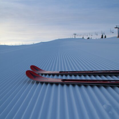 slope preparation in ski area Hochkössen