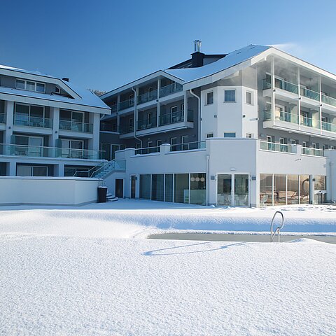 <p>Hotel Aigo in Aigen-Schlägl im Winter</p>