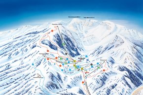 Der interaktive Pistenplan des Skigebiets Wurzeralm.