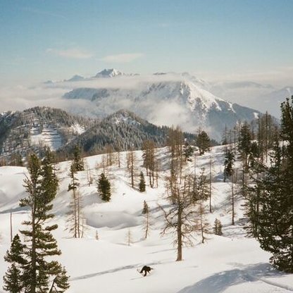 Der Panoramablick aus dem Skigebiet Wurzeralm.