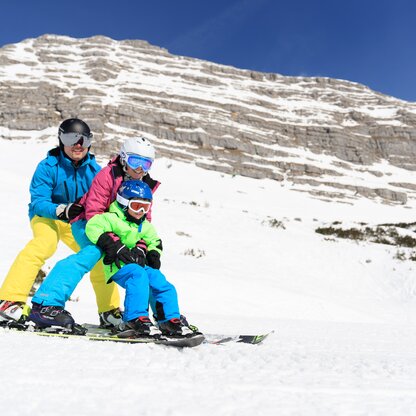Das Skigebiet Wurzeralm bietet einige leichte Pisten, um den Kids das Skifahren zu erlernen. 